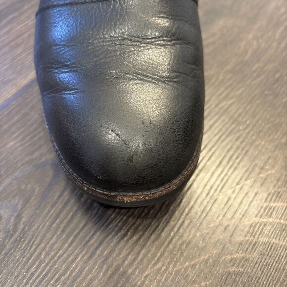 SOREL Cate Bootie Black Leather Suede Size 10 41 Block Heel Side Zip Waterproof - Picture 7 of 10